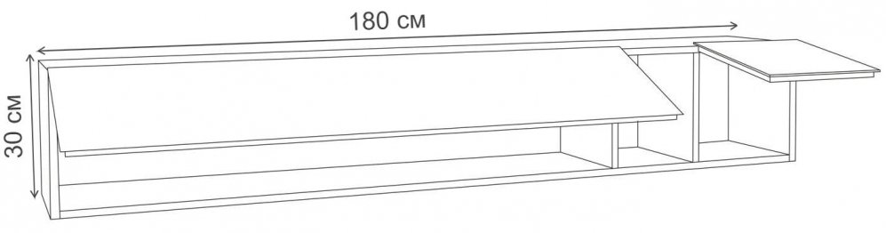 Шкаф навесной MD 614.01.01 черный / черный