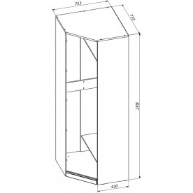 Шкаф угловой СМ-223.07.026L