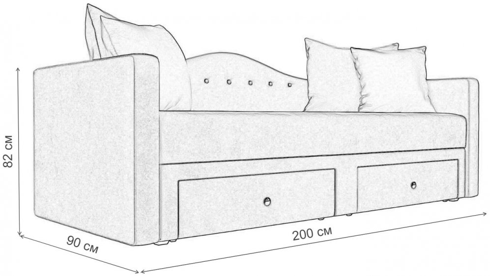 Детский диван Дельта-М сиреневый / коричневый микровельвет