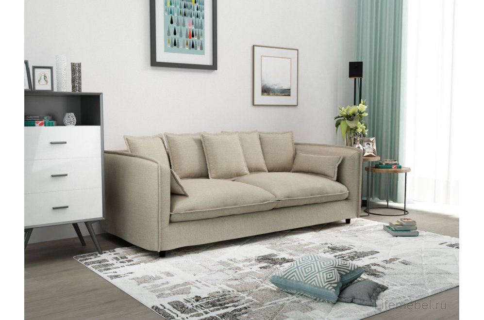 Диван Adam трехместный бежевый