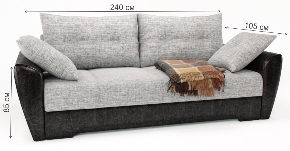 Диван Голди еврокнижка блэк эко