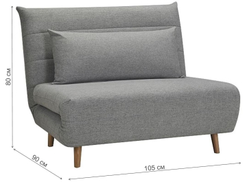 Диван-кровать Spike серый / бук