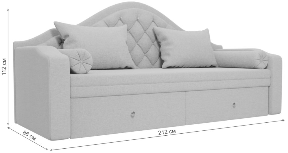 Диван детский Сойер рогожка бежевый