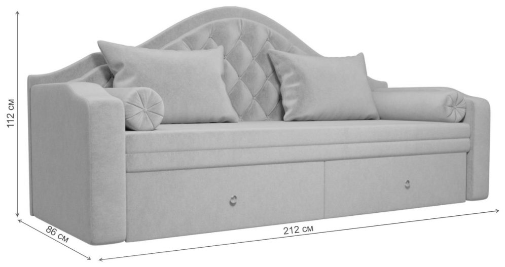 Диван прямой детский Сойер микровельвет бежевый