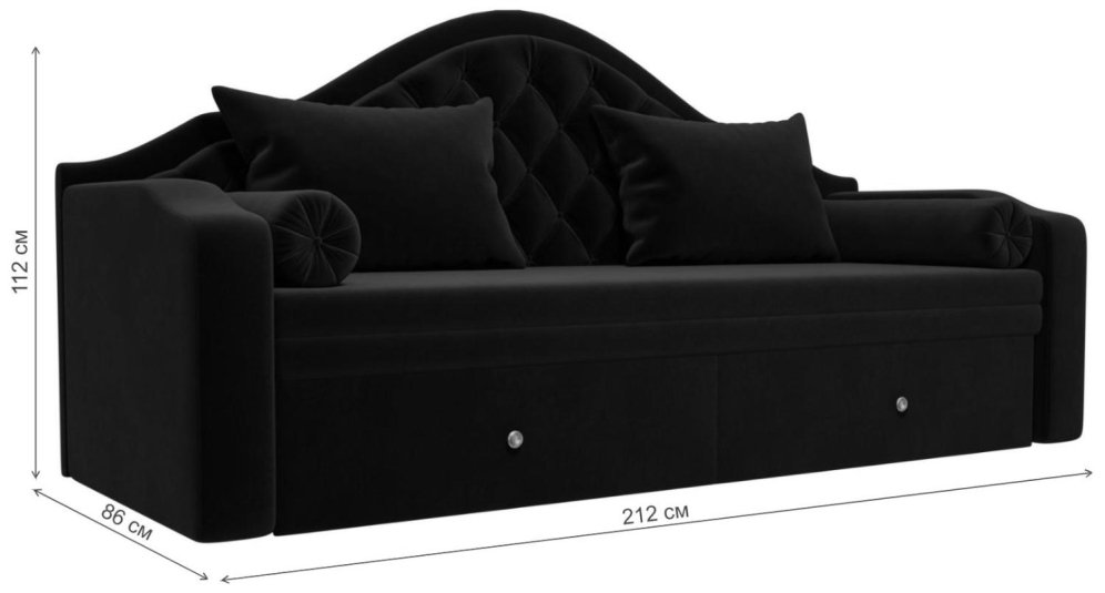 Диван детский Сойер велюр MR зеленый