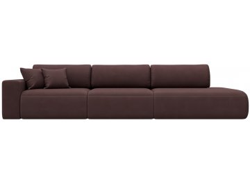 Диван-кровать Форум-036 НПБ Модерн Лонг подлокотник слева замша joly 09 бордовая