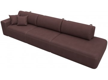 Диван-кровать Форум-036 НПБ Модерн Лонг подлокотник слева замша joly 09 бордовая