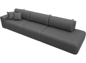 Диван-кровать Форум-036 НПБ Модерн Лонг подлокотник слева замша joly 13 серая