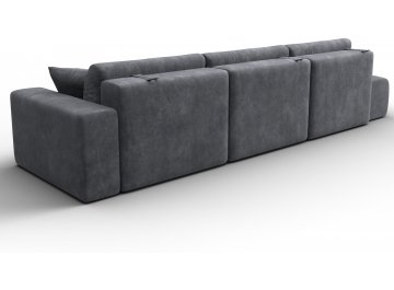 Диван-кровать Форум-036 НПБ Модерн Лонг подлокотник справа велюр brut 16 темно-серый