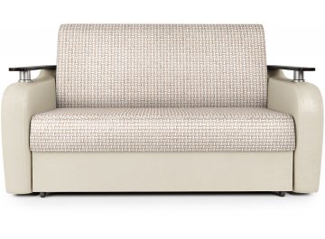 Диван-кровать Гранд Д140 аккордеон Корфу бежевый / экокожа бежевый