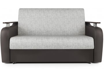 Диван-кровать Гранд Д160 аккордеон экокожа шоколад / серый шенилл