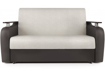 Диван-кровать Гранд Д160 аккордеон экокожа шоколад / шенилл бежевый