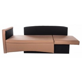 Диван кушетка Принц рогожка бежевый / черный