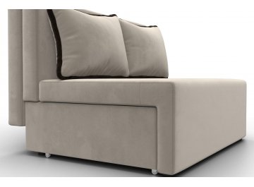 Диван-кровать Урбан-Софт микровельвет бежевый / коричневый