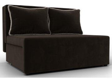 Диван Лагуна коричневый / бежевый микровельвет