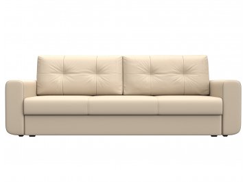 Диван-кровать Лига-031 бежевая экокожа