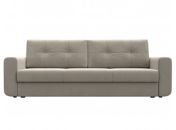 Диван-кровать Лига-031 бежевый микровельвет