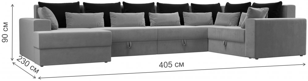 Диван Тоскана бежевый / зеленый / бежевый микровельвет