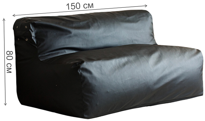 Диван Модерн экокожа черный