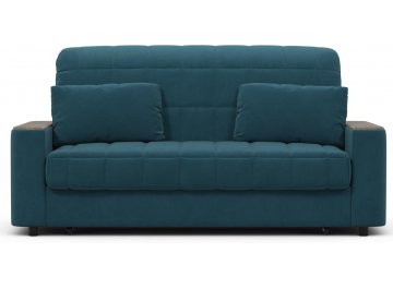 Диван-кровать Moon Family №018 140х200 ППУ синий велюр 74-129 /дуб галиано