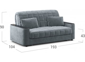 Диван-кровать Moon Family №018 160х200 ППУ коричевый велюр 74-14 / дуб галиано