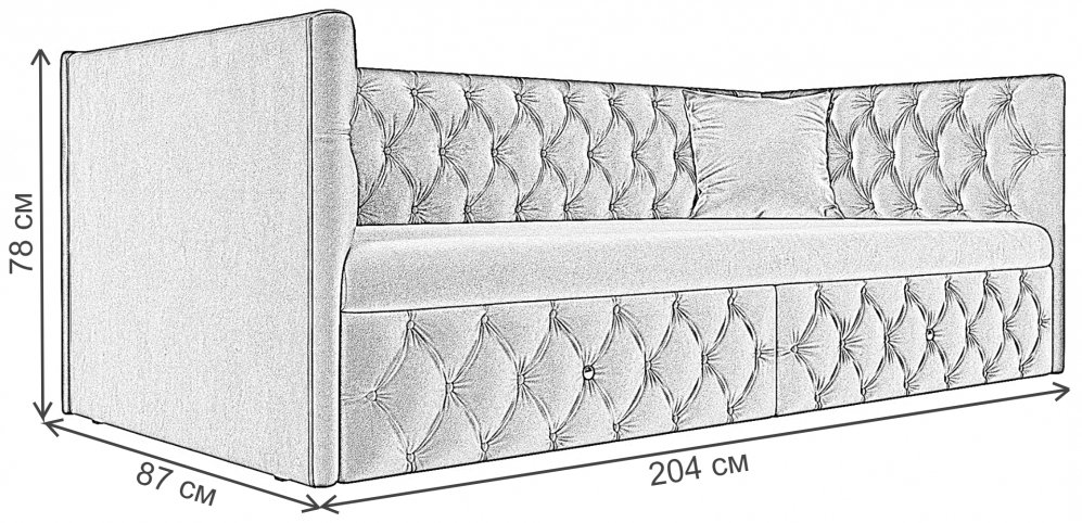 Диван-софа Найс велюр зеленый