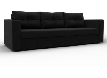 Диван Дельта-Прайм микровельвет черный
