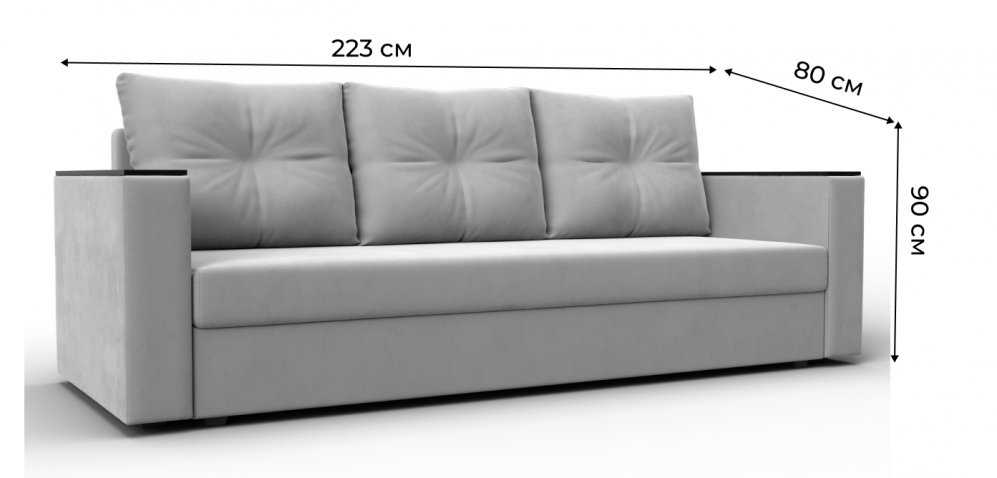 Диван Атланта без стола зеленый микровельвет