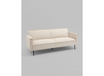 Диван-кровать прямой Венсан велюр рельефный молочный