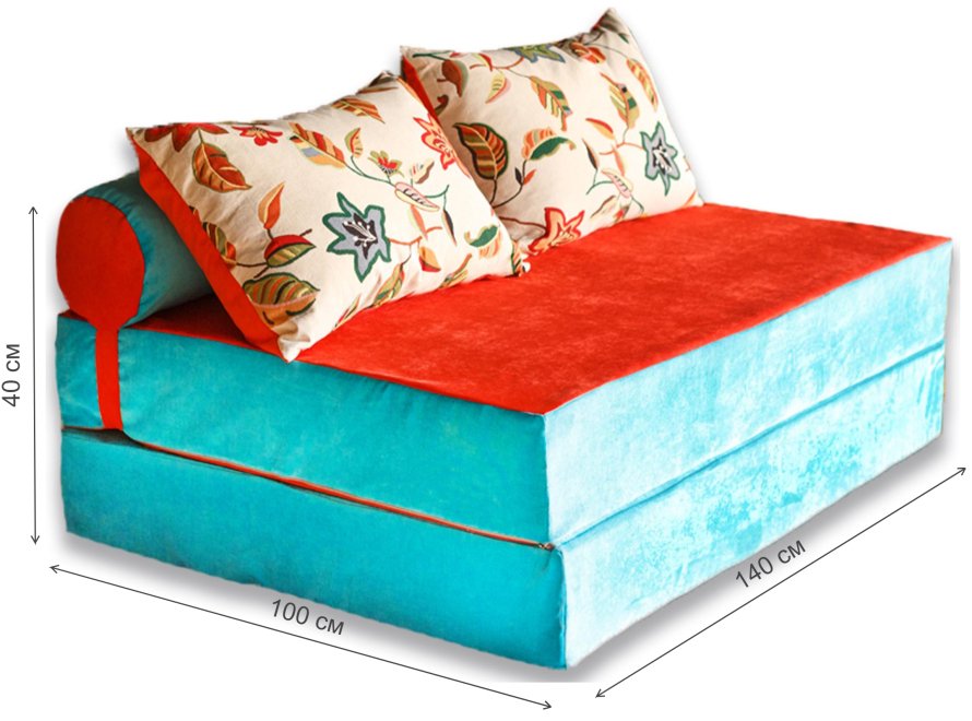 Диван PuzzleBag XL бирюзовый