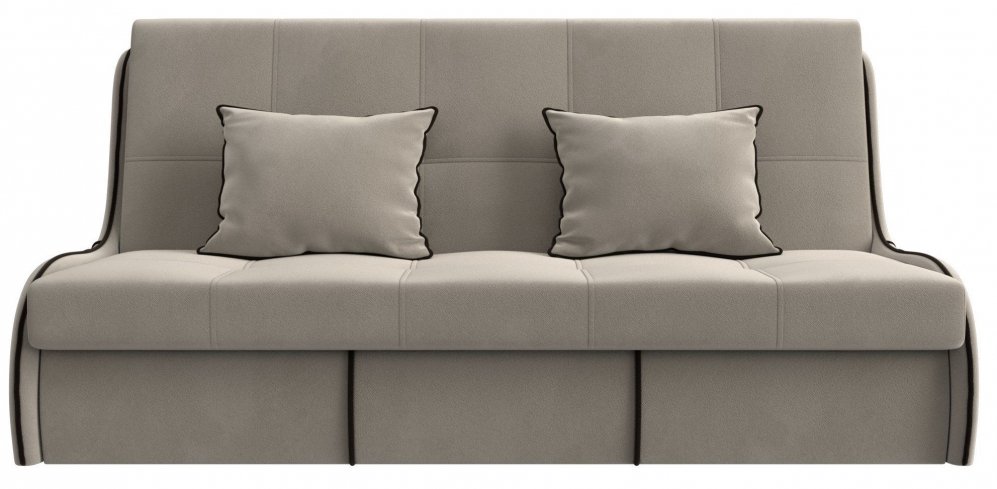 Диван Риттэр 160 микровельвет бежевый / коричневый