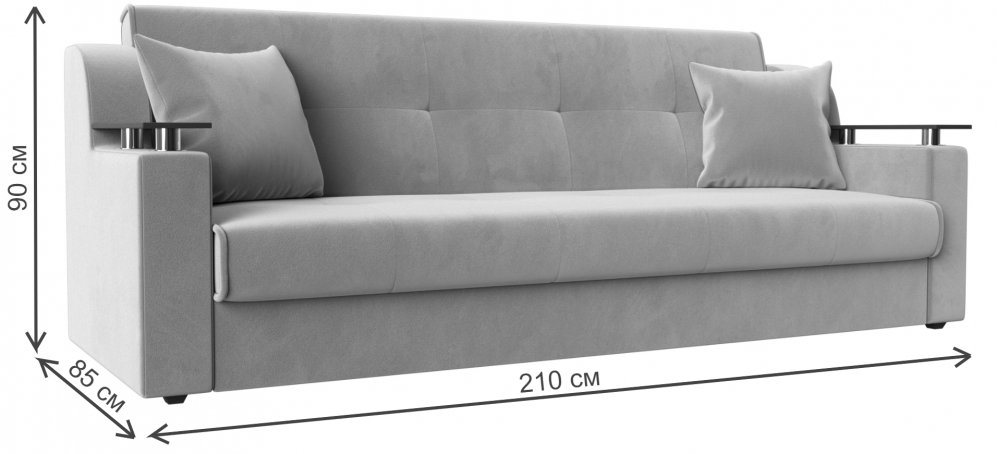 Диван Бравис черный микровельвет книжка