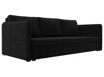 Диван Хрусталь черный микровельвет