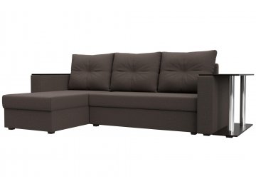 Диван угловой Атланта амур 05 коричневый
