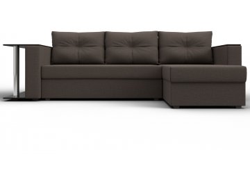 Диван-кровать Дельта-Прайм правый амур 05 коричневая рогожка