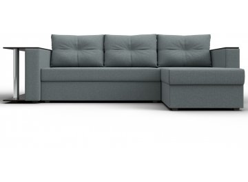 Диван-кровать Дельта-Прайм правый амур 07 серая рогожка