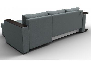 Диван-кровать Дельта-Прайм правый амур 07 серая рогожка