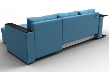 Диван-кровать Дельта-Прайм правый амур 10 голубая рогожка