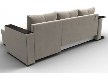 Диван-кровать Атланта правый бежевый микровельвет