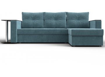 Диван-кровать Атланта правый бирюзовый велюр