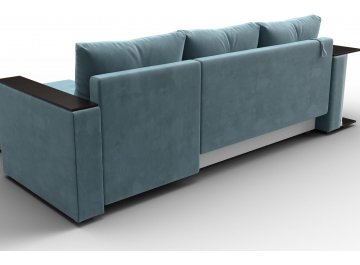 Диван-кровать Атланта правый бирюзовый велюр