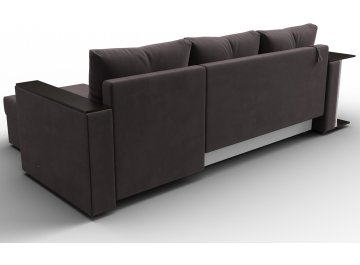 Диван-кровать Атланта правый коричневый велюр