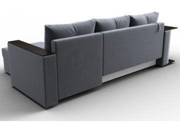 Диван-кровать Атланта правый серый велюр