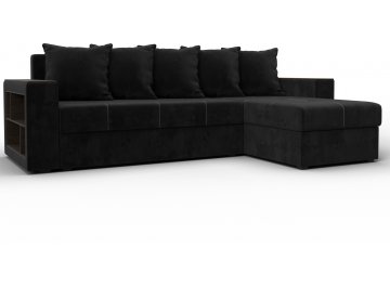 Диван угловой Дубай Лайт черный