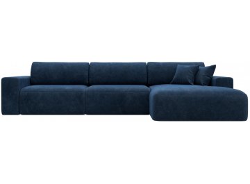 Диван-кровать Форум-036 НПБ Классик Лонг правый велюр brut 11 синий