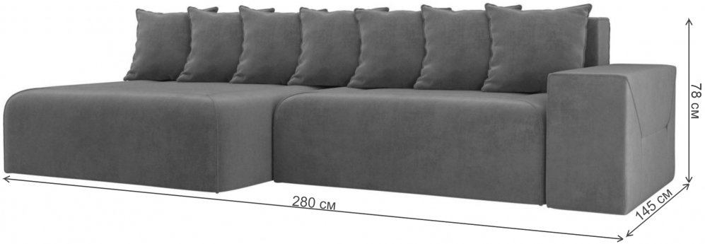 Диван угловой Винтер-Прайм левый микровельвет зеленый