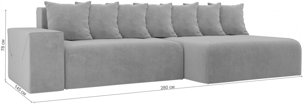 Диван угловой Винтер-Прайм правый рогожка бежевый