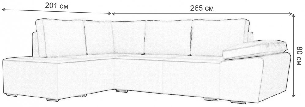 Диван угловой Крона-Нова левый черная / белая / коричневая экокожа