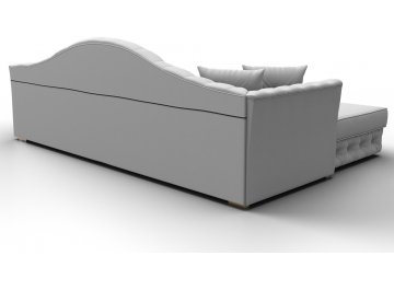 Диван-кровать Хрусталь-Нова левый экокожа белая