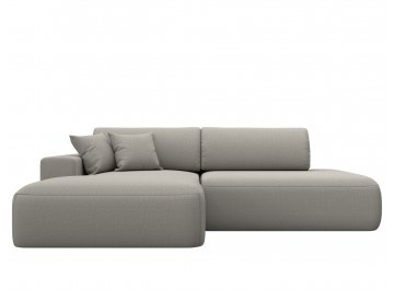 Диван-кровать Лига-036 НПБ Модерн левый амур 02 бежевая рогожка